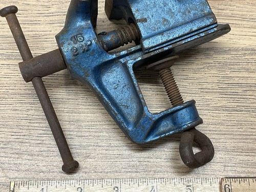 Vintage German 2 1/2 Inch Vice Vise Portable Table Clamp Made In Germany - Picture 2 of 12