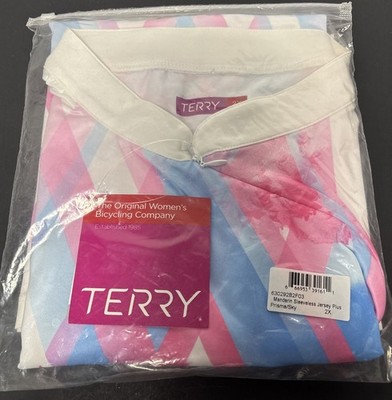 TERRY Mandarin Sleeveless Jersey Prismatic/Sky - 2X Woman s Bicycling Co. - New