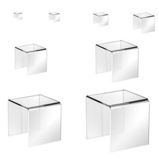 Dekobrücke 30 mm bis 300 mm,U-Ständer Acrylglas, Schaufenster Deko Warenträger