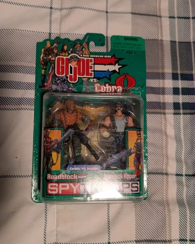 Hasbro GIJoe vs Cobra Spy Troops Roadblock & Dreadnok Ripper Boxed 3.75"
