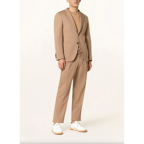 SANDRO PARIS Virgin Wool Blazer Tan Camel Two Button {AA41}
