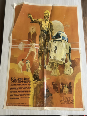 1977 Vintage Original Coca Cola Burger King Star Wars Poster