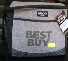 Igloo 24 Can Gray Collapsible Cooler With Adjustable Strap W/ Best Buy Branding