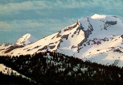 Vintage Continental Postcard Three Sisters Mountains Cascades Oregon OR c1990