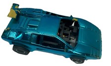 TYCO Lamborghini Countach Red, 440-X2, Ho Slot Car, Blue chrome, vintage Untest