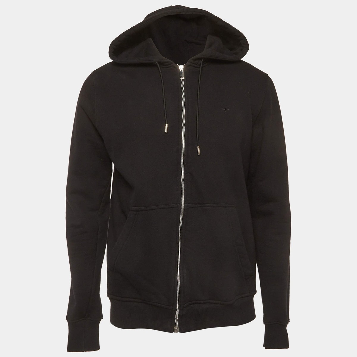 トップス Dior Homme ds knit black Christian Dior Homme Black Cotton Knit Zip Up Hoodie L | eBay