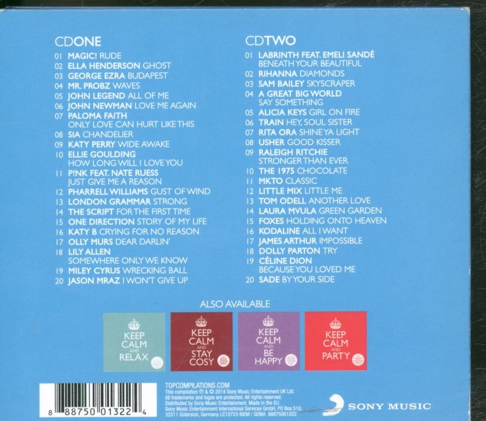 Various Artists Keep Calm Und Chillout Doppel CD Europa Sony Music 2014 - Bild 2 von 4