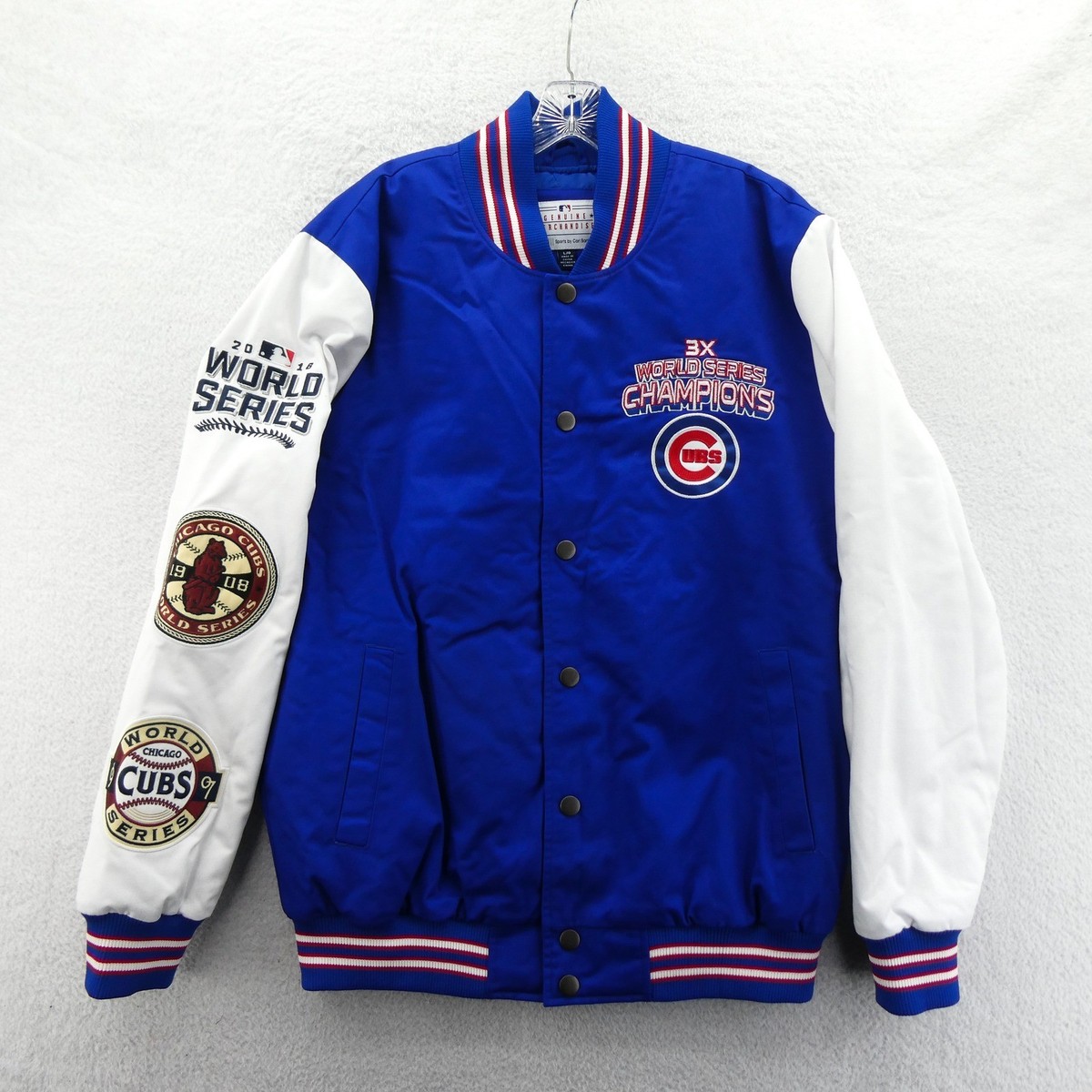 G-III Jacket Mens Large Chicago Cubs Blue World Series Champions