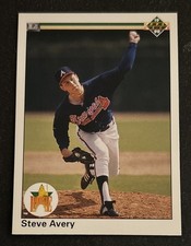 1990 Upper Deck Steve Avery Baseball Rookie Card (RC) #65 Braves Pitcher EX O/C