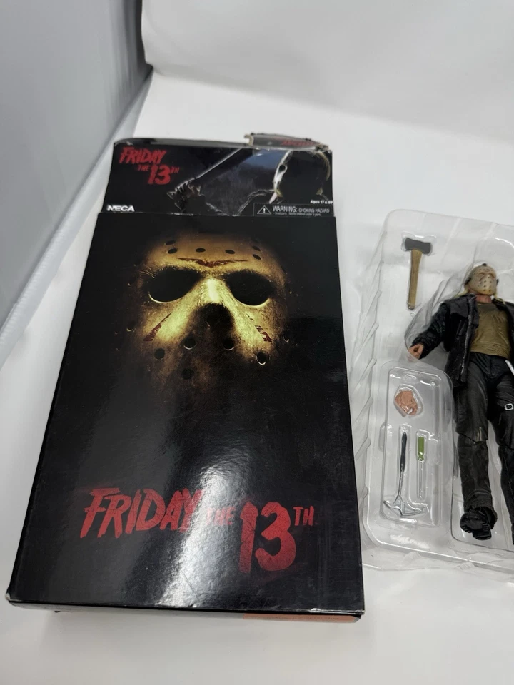 NECA Friday The 13th Jason Mask Prop Replica + Ultimate Jason Figure Bundle - Image 4 of 4