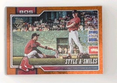 2026 Topps Red Sox Styles & Smiles - Roman Anthony / Mayer  Orange Foil #'d 3/25