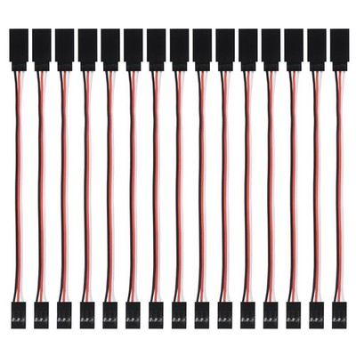 15pcs 3-pin Servo Extension Cable Cord 15cm Male to Female RC JR Servo...