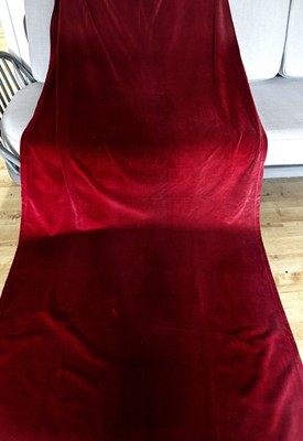 WUNDERSCHÖNER VINTAGE SAMT TÜRVORHANG -CRANBERRYROT- 2,05m lang x 1m breit 