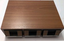 Vintage Musicmate 1980s 3 Drawer 42 Cassette Holder Case Faux Wood Cabinet