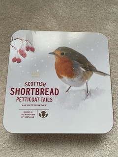 EMPTY M&S Scottish Shortbread Biscuit Tin | Robin | Petticoat Tails | Christmas