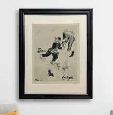 Marc Chagall Hand-Signed Original Print With COA and +$3,500 USD Appraisal