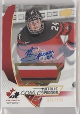 2019 Upper Deck Team Canada Juniors Premium Swatch /199 Natalie Spooner Auto 8e5