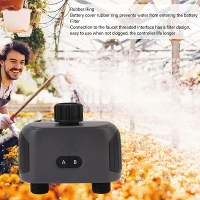 Sprinkler Timer 2 Zone G3/4 Gewinde Einstellbare Smart Dual Wasser TE KU