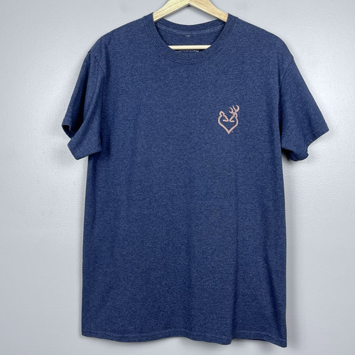 Browning Women's American Flag Buck Heart Graphic Print T-Shirt Size M Patriotic - Picture 1 of 8