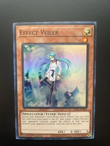 Yugioh Effect Veiler RA01-EN003 Super Rare 1st Edition LP/MP