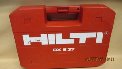Hilti dx e37 powder actuated concrete nail gun case w/ accessories