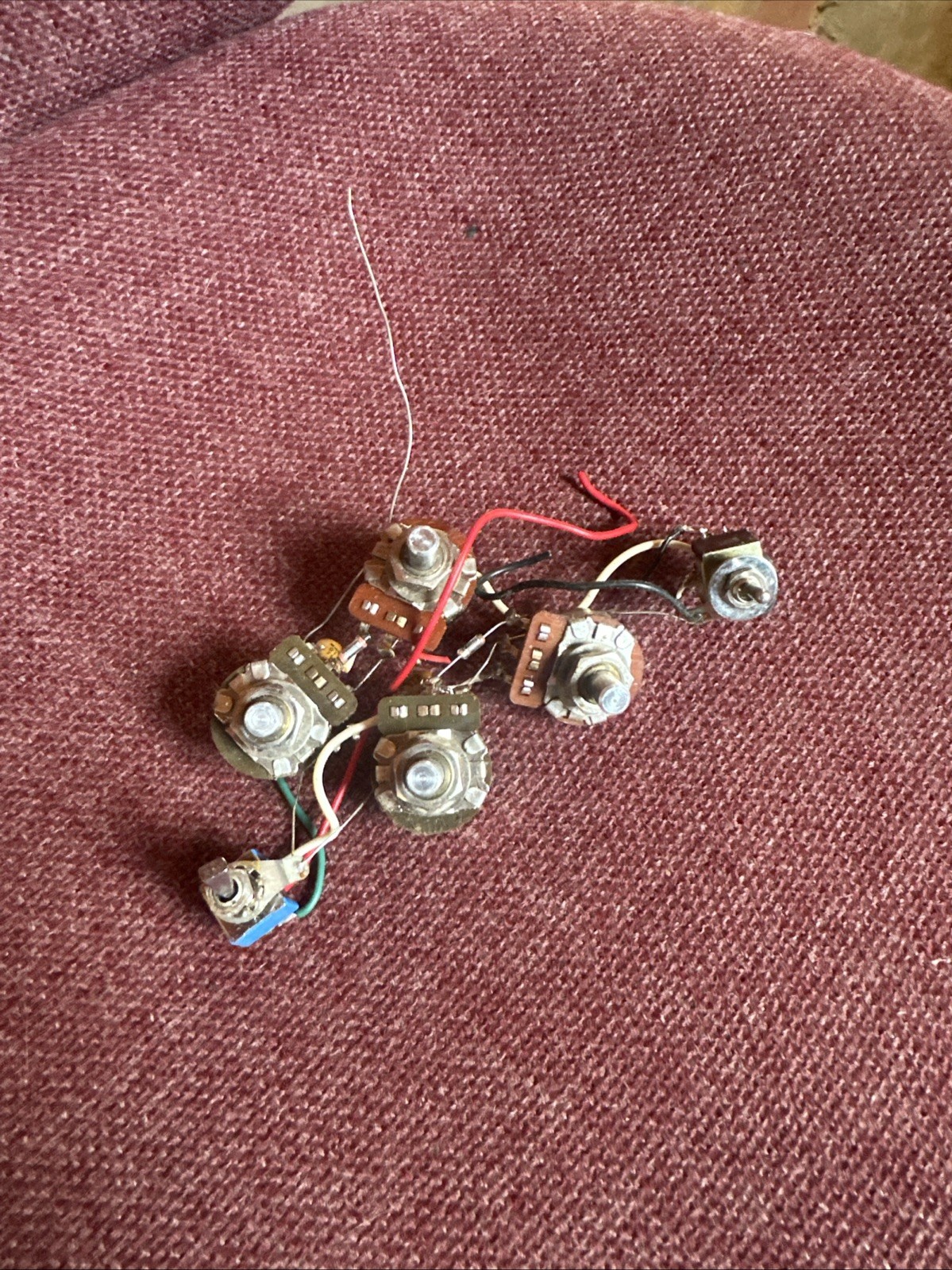 Vintage Peavey T-40 Electric Bass Guitar Wiring Harness Pots Switch