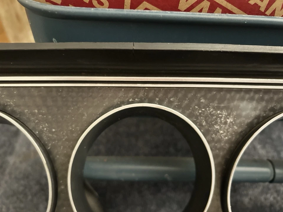 Ford LTD II / Ranchero GT 1977-1979 Gauge Cluster Surround (Turned Metal Finish) - Image 2 of 4