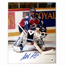 Stephane Fiset Autographed Quebec Nordiques Home 8x10 Photo