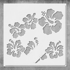Hibiscus Flower Wall Art Reusable Stencil Template - StencilAir