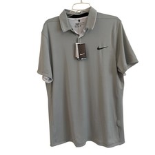 Nike Golf Modern Fit Dri-FIT Men's Tour Polo Shirt Large Grey NWT UPF 40