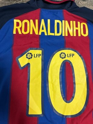 Vintage nike FC Barcelona Jersey 2003/2004 medium Ronaldinho #10
