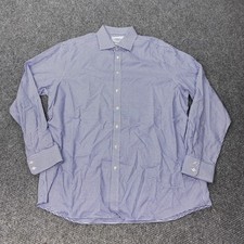 Charles Tyrwhitt Shirt Mens 18/37 Blue White Non Iron Slim Fit Gingham FN455SNAV