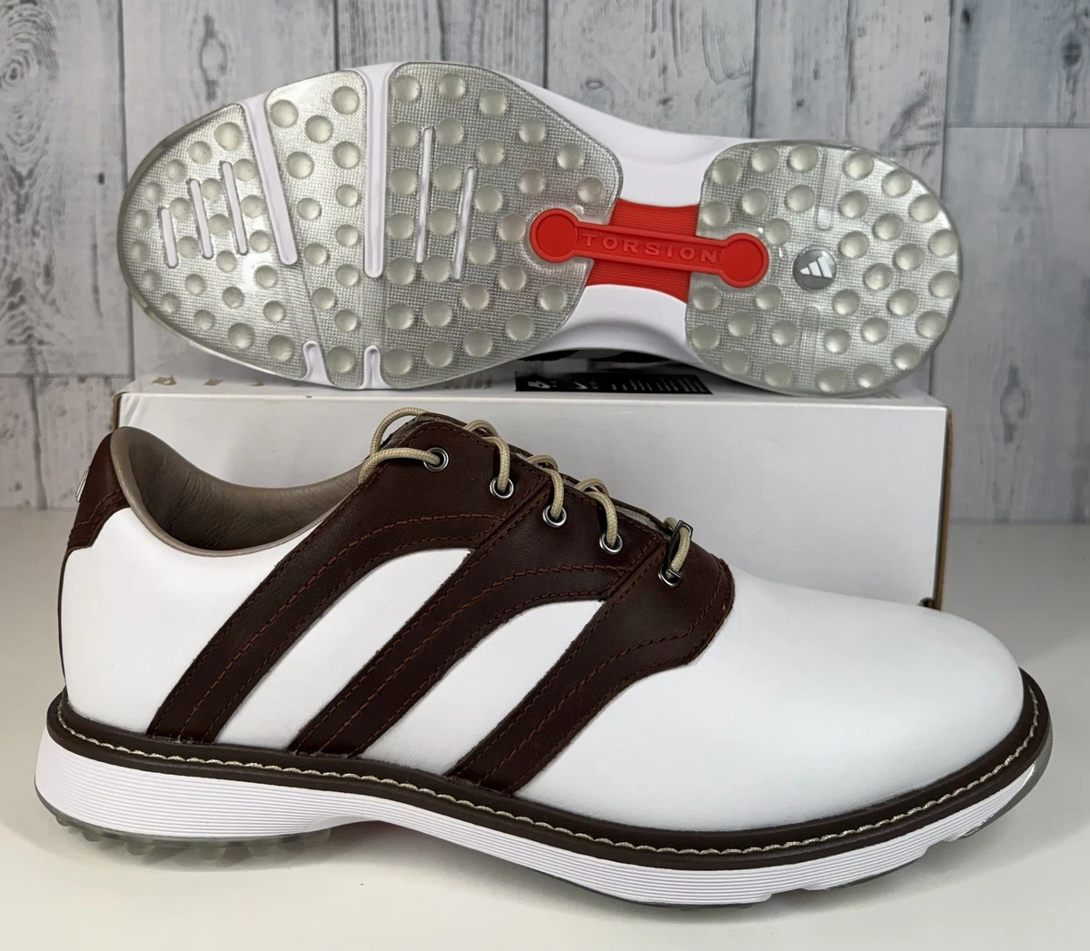 adidas MC Z-Traxion Spikeless Golf White Brown for Sale