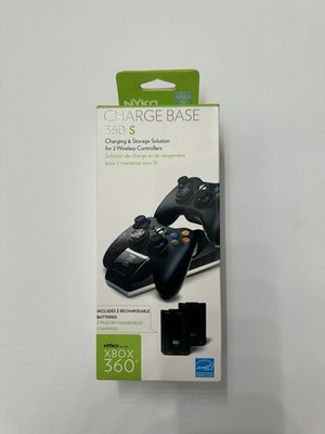 Nyko Charge Base 360 S For Xbox 360 w/ 2 Rechargeable Batteries NEW SEALED