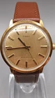 Vintage 1970s Timex Gold Tone Linen Dial Manual Wind British Dress Watch Running
