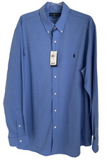 Ralph Lauren Classic L/S Core Replen Blue Button Down Shirt Sz XL 17 1/2 NWT
