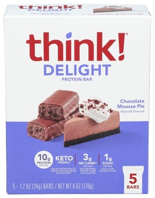 Think! Bar Choco Mousse Pie Delight 6 oz (Pack of 6)
