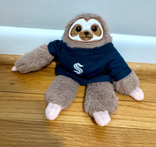 Seattle Kraken Sammy The Sloth Mascot Plush Stuffed Animal Jersey Shirt