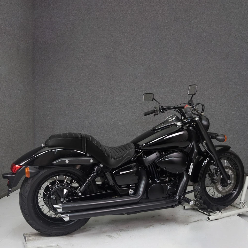 2007-2014 Passenger Driver Seat w/ White Stitch For Honda Shadow Spirit VT750C2 - Image 2 of 4