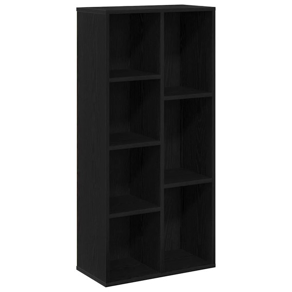 BüCherregal Schwarz Eichenoptik 50X25X102 Cm Standregal-image