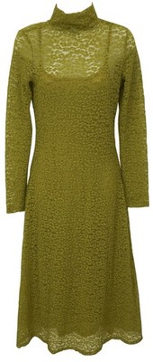 Ulla Johnson Talia Leopard Lace Dress in Olive