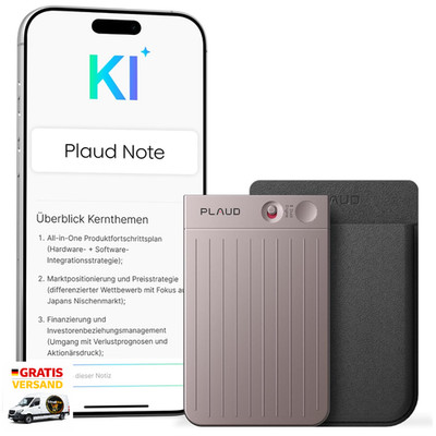 KI Diktiergerät mit Hülle 64 GB Aufnahmegerät One Touch Rauschunter