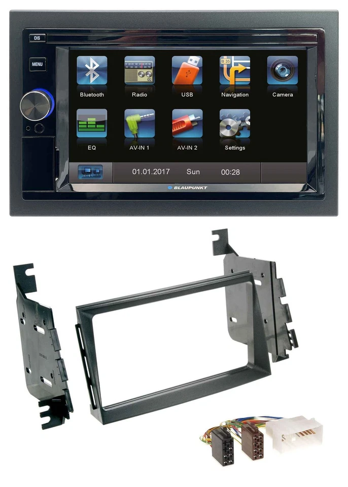 Blaupunkt SD Bluetooth 2DIN MP3 USB AUX Autoradio für Hyundai Azera Japan USA Gr - Bild 1 von 4