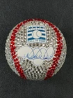 DEREK JETER SIGNED SWAROVSKI CRYSTAL HOF BASEBALL W/ JSA LETTER LOA CERT AUTO