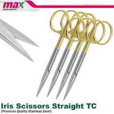 NEW GERMAN TC Iris Scissors 4.5" Straight Surgical Dental Surgry Instrument 4Pcs