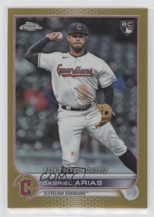 2022 Topps Chrome Update Debut Gold Refractor 45/50 Gabriel Arias Rookie RC kq9