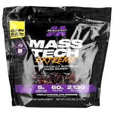 Mass-Tech™ Extreme 2000, Triple Chocolate Brownie, 6 lbs (2.72 kg)