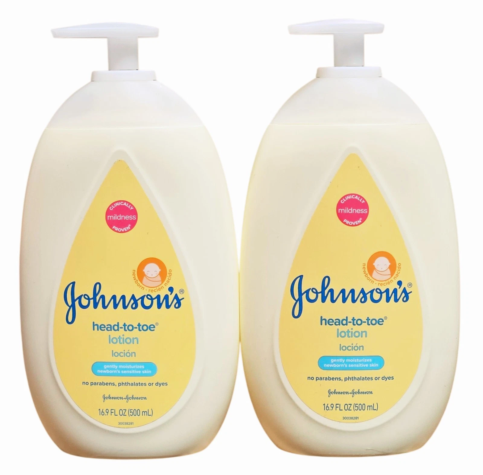 2 Johnson's Head to Toe Baby Lotion 16.9 oz Each - Broken Lids
Opens in a new window or tab