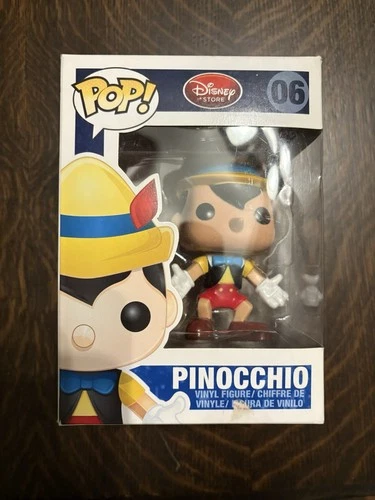Rare FUNKO DISNEY STORE PINOCCHIO #06 POP! RED LABEL Hard To Find