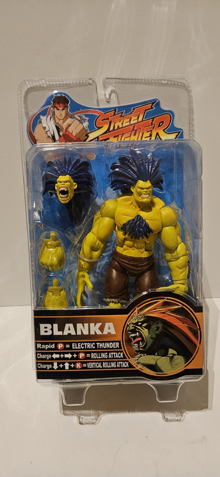 Street Fighter Rare  Figure BLANKA yellow Variant 2005 Round 2 Sota Toys 